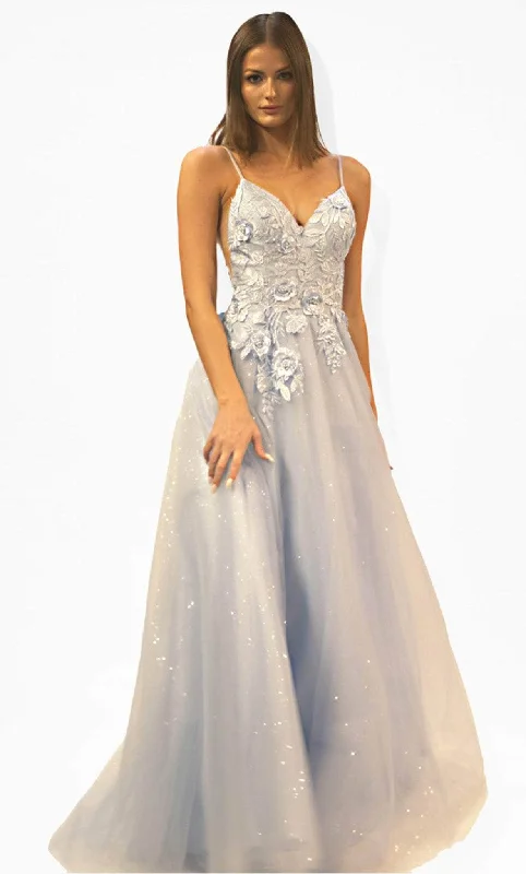 Formal dresses with one - shoulder ruffled straps and sequined bodices for a trendy and eye - catching lookTerani Couture 231P0102 - Shimmering A-line Floral Gown Formal dresses with one - shoulder ruffled straps and sequined bodices for a trendy and eye - catching lookTerani Couture 231P0102 - Shimmering A-line Floral Gown