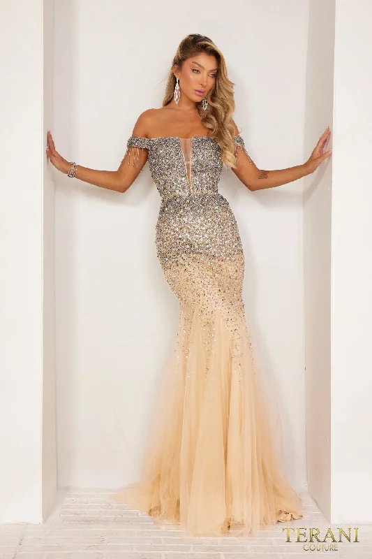 Wrap - Style Women Dress with Adjustable Fit for All Body TypesTerani Couture 241P2095 Bodycon Long Prom Dress Wrap - Style Women Dress with Adjustable Fit for All Body TypesTerani Couture 241P2095 Bodycon Long Prom Dress