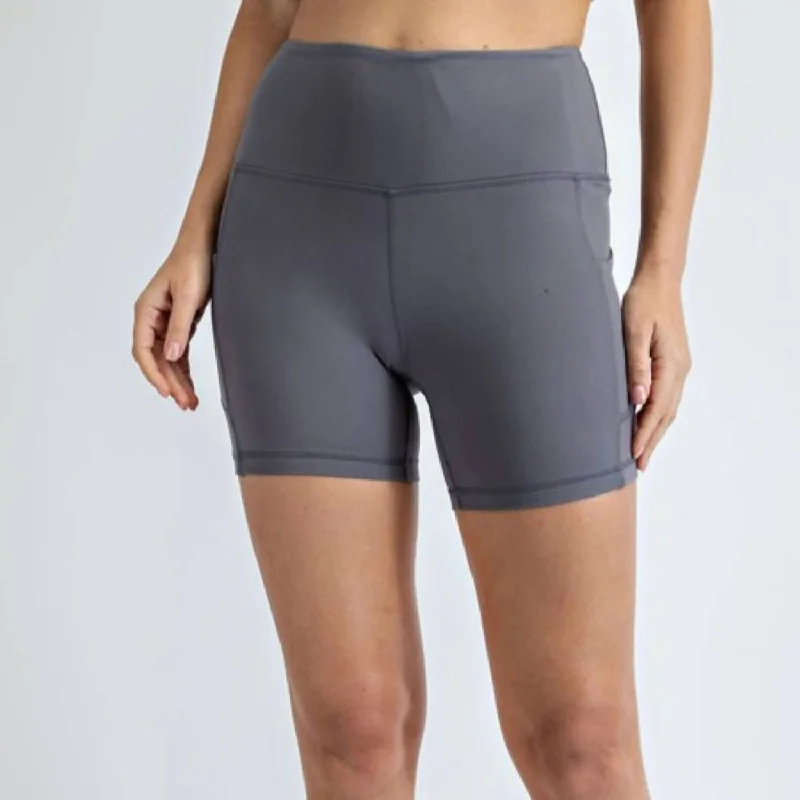Printed Floral Women Shorts for a Summer - Ready StyleBiker Shorts In Titanium