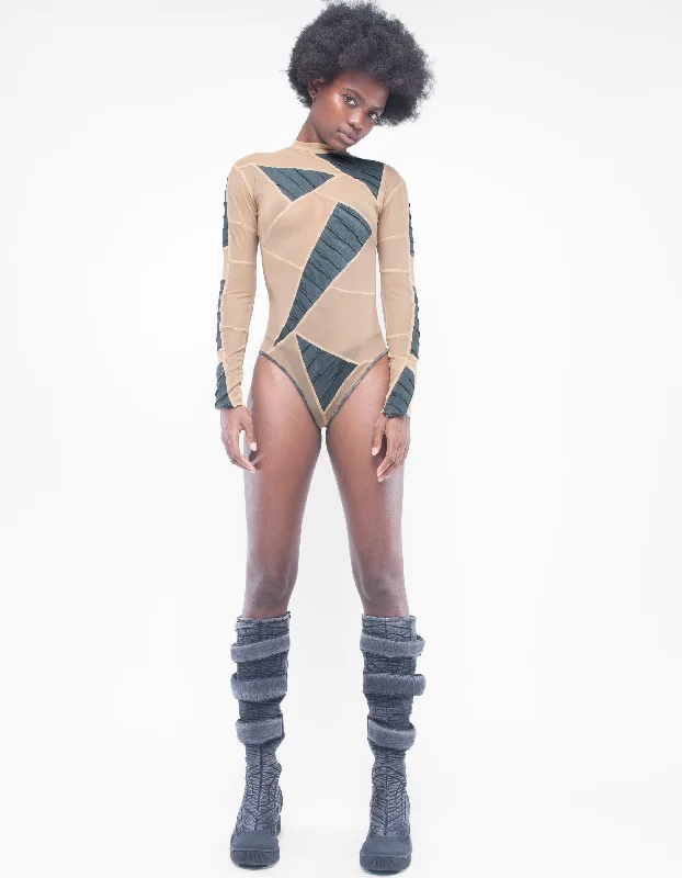 Women's overalls with a modern and minimalist lookBODY SUIT SKIN COVER
