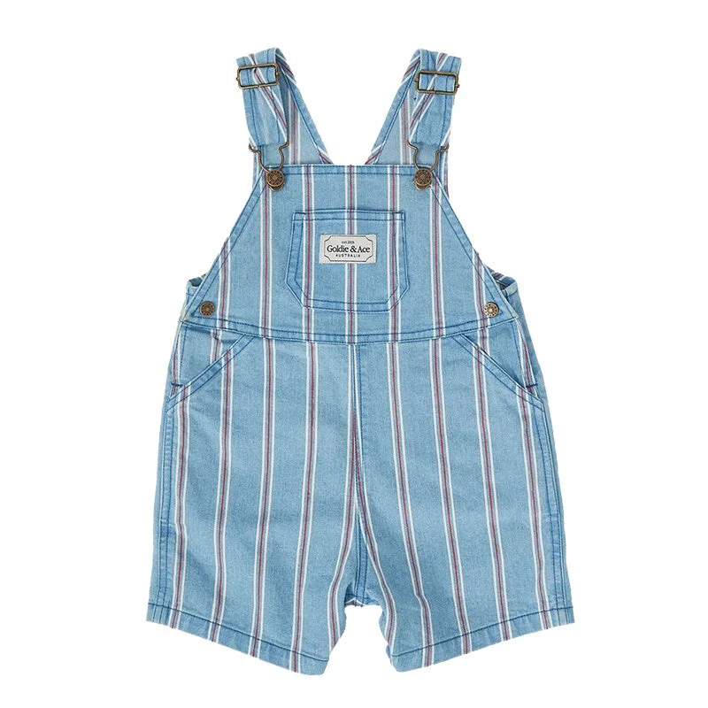 Women's overalls with a modern and minimalist lookGoldie & Ace Burton Overalls - Classic Stripe Light Women's overalls with a modern and minimalist lookGoldie & Ace Burton Overalls - Classic Stripe Light