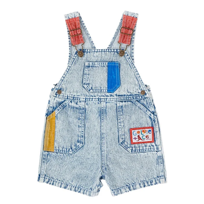 Sleeveless women's overalls for a trendy lookGoldie & Ace Burton Overalls - Colour Pop Denim Sleeveless women's overalls for a trendy lookGoldie & Ace Burton Overalls - Colour Pop Denim
