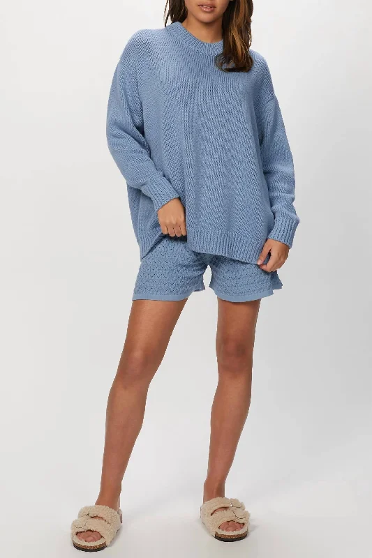 Plus Size Women Shorts with a Comfortable and Stylish FitLace Shorts In Faded Denim