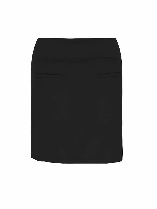 Cuffed Women Shorts for a Laid - Back and Trendy LookMini Skort In Black