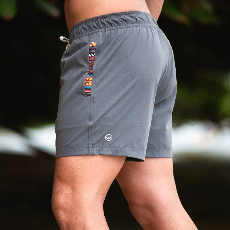 Cuffed Women Shorts for a Laid - Back and Trendy LookNomad 3.0 Short (Hybrid) - Charcoal 5" & 7" - Linerless Cuffed Women Shorts for a Laid - Back and Trendy LookNomad 3.0 Short (Hybrid) - Charcoal 5" & 7" - Linerless