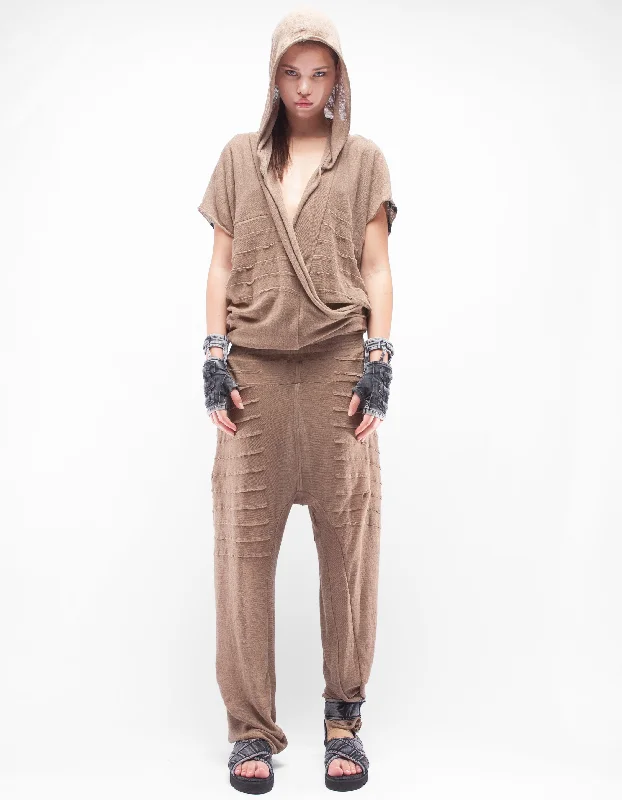 Women's denim overalls with distressed detailsOVERALL EARTH KEEPER
