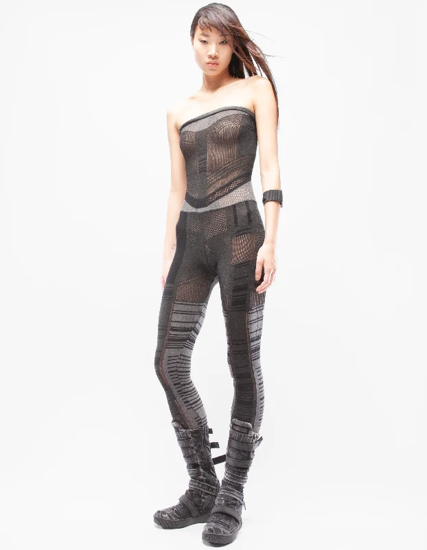 Women's overalls with a camouflage print for a trendy edgeOVERALL GRAPHITE CENTER
