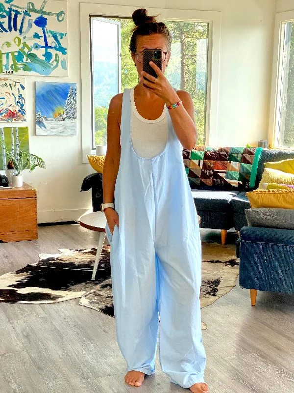 Women's denim overalls with distressed detailsOveralls - Lg/XL