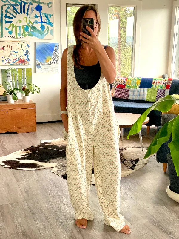 White women's overalls for a fresh and clean appearanceOveralls - Lg/XL (flannel)