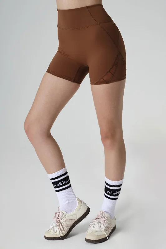 Tie - Waist Women Shorts for a Customizable FitSilas Monogram Shorts - Gingerbread