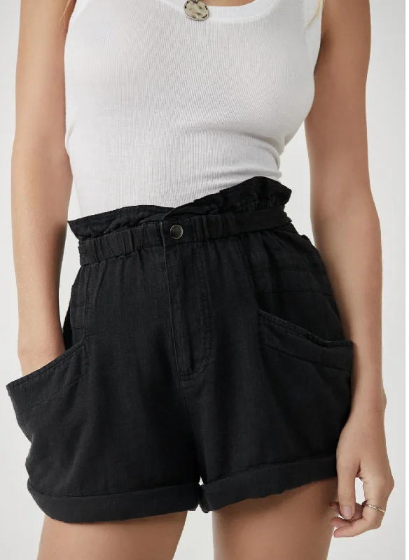 Belted Women Shorts to Enhance the WaistlineTopanga Cuff Short In Black