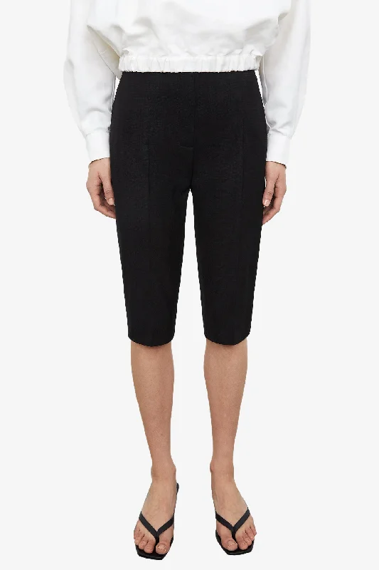 Ruffled Hem Women Shorts to Add a Feminine TouchCity Sport Shorts - Black