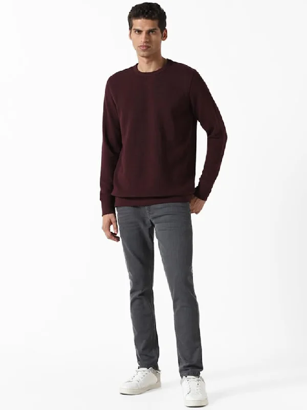 Twill Women Shorts with a Smooth Texture and DurabilityWES Casuals Solid Wine Ribbed Slim-Fit Sweater Twill Women Shorts with a Smooth Texture and DurabilityWES Casuals Solid Wine Ribbed Slim-Fit Sweater