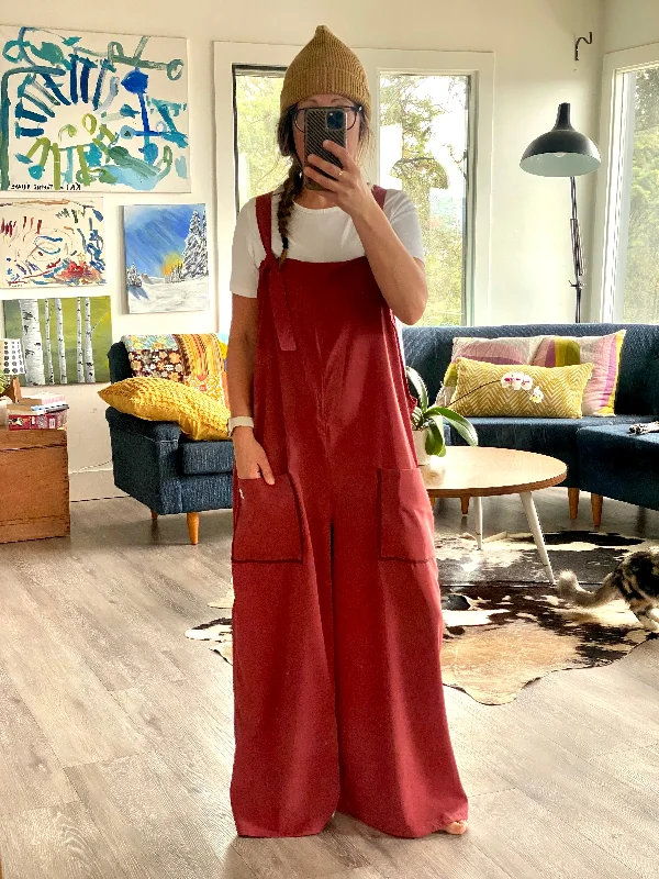 Women's overalls with a wide - leg silhouetteWide Leg Overalls - Lg/XL