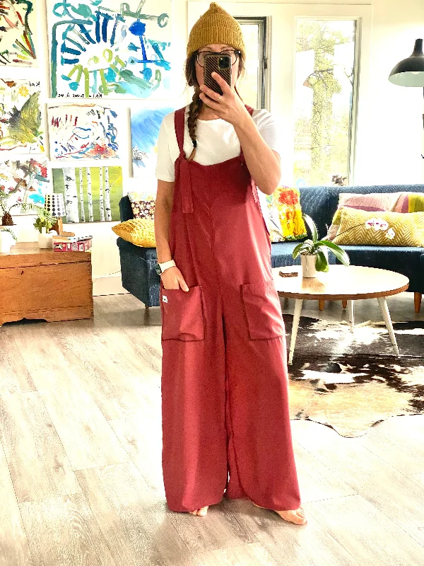 Full - length women's overalls for more coverageWide Leg Overalls - sm/med