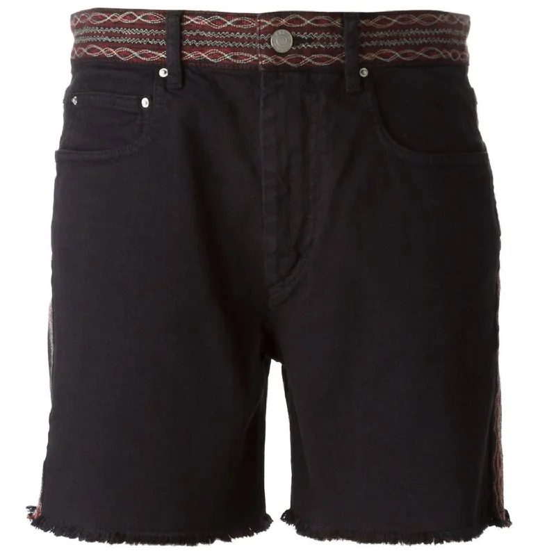 Cuffed Women Shorts for a Laid - Back and Trendy LookWomen Agmes Faded Cotton Stretch Denim Shorts In Black Cuffed Women Shorts for a Laid - Back and Trendy LookWomen Agmes Faded Cotton Stretch Denim Shorts In Black