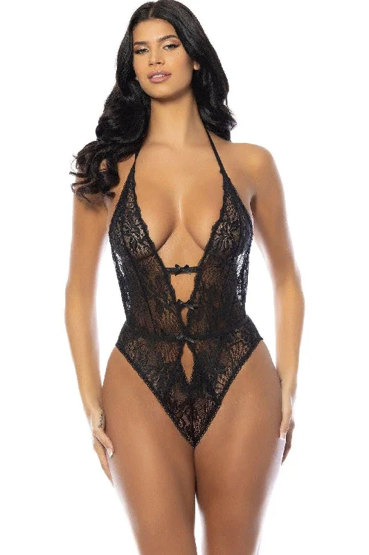 Lace Bodysuits for a Sexy and Elegant Bedroom LookSoft Cup Lace Teddy with Open Gusset and Open Back | Black Lace Bodysuits for a Sexy and Elegant Bedroom LookSoft Cup Lace Teddy with Open Gusset and Open Back | Black