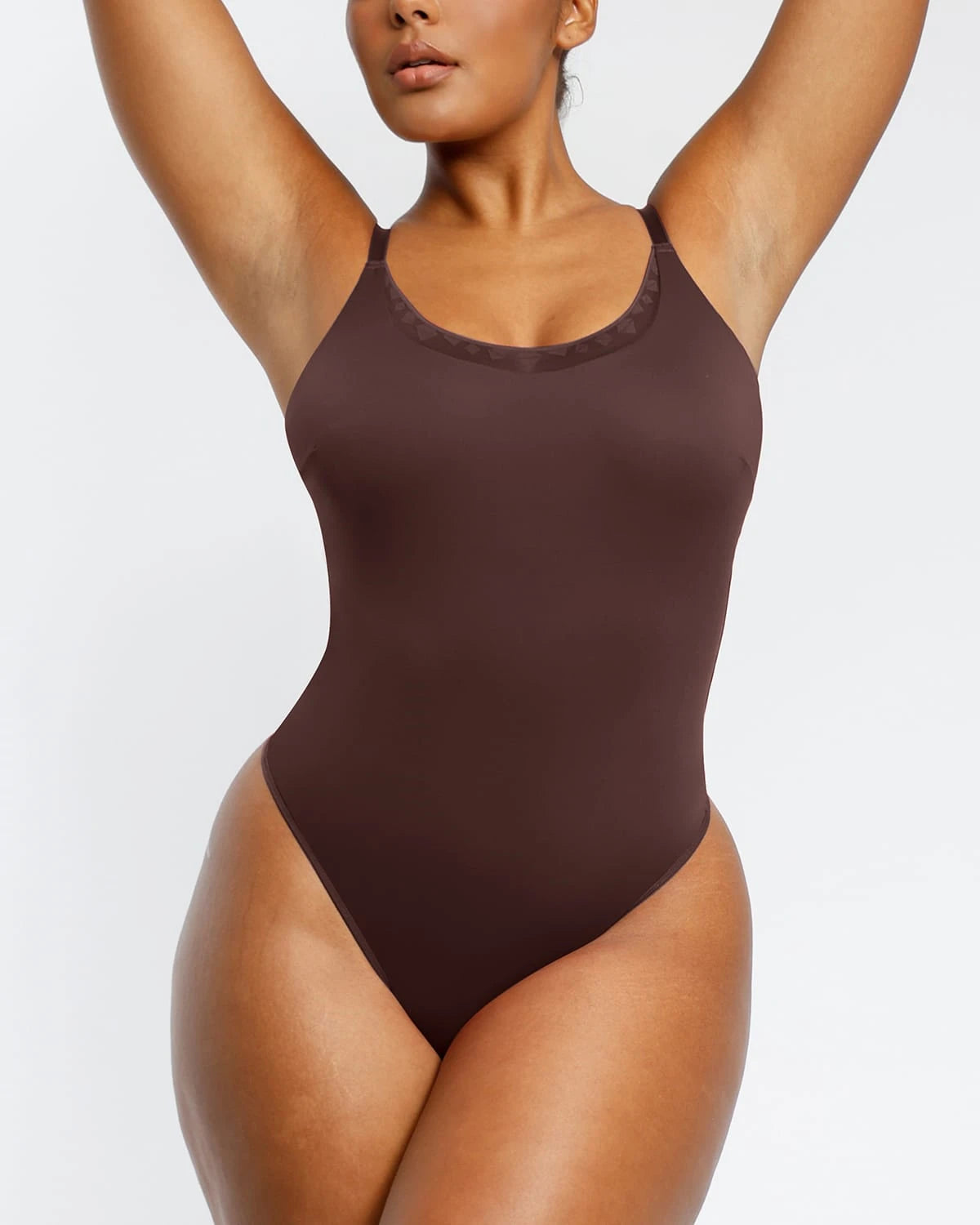 Neon Bodysuits to Stand Out at PartiesAirSlim® Lace Trim Cami Thong Bodysuit