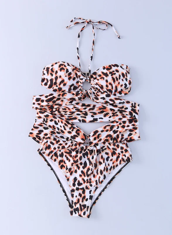 Women's Plaid Patterned One - Pieces in Red and Black for a Classic Fall LookAnimal Print Halter Neck One-Piece Swimsuit Women's Plaid Patterned One - Pieces in Red and Black for a Classic Fall LookAnimal Print Halter Neck One-Piece Swimsuit