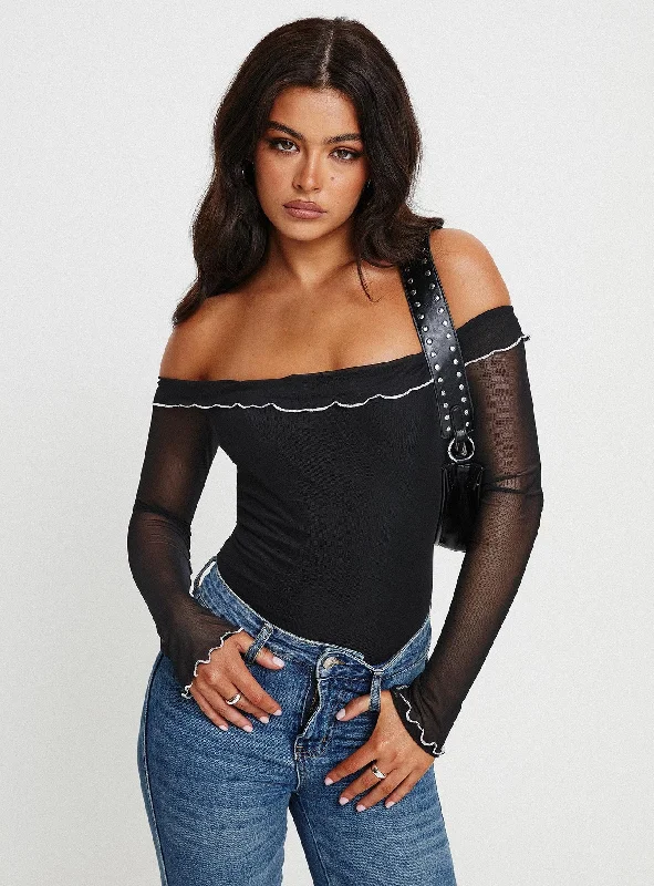 Plus - Size Bodysuits with a Comfortable and Flattering FitArsema Off The Shoulder Bodysuit Black Petite Plus - Size Bodysuits with a Comfortable and Flattering FitArsema Off The Shoulder Bodysuit Black Petite