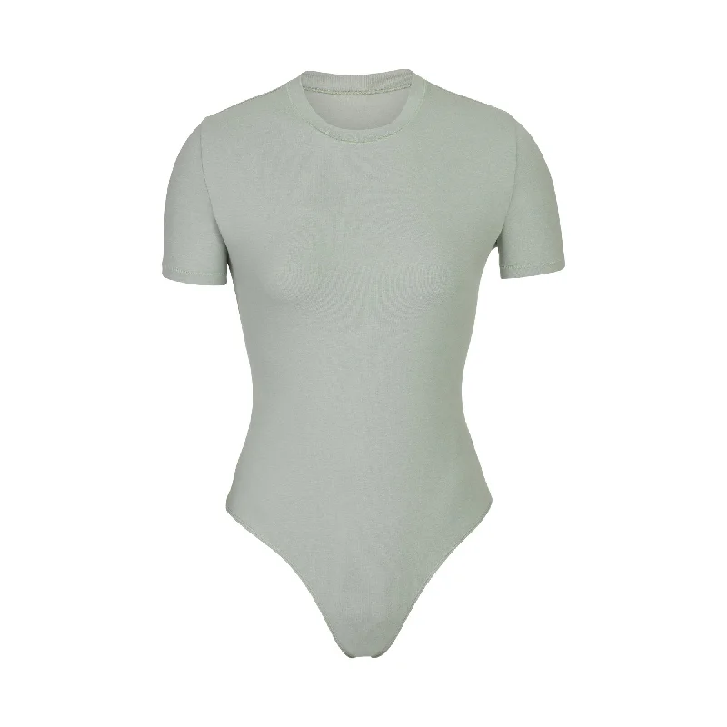 Crop Bodysuits to Pair with High - Waisted BottomsCOTTON JERSEY T-SHIRT BODYSUIT | MINERAL Crop Bodysuits to Pair with High - Waisted BottomsCOTTON JERSEY T-SHIRT BODYSUIT | MINERAL