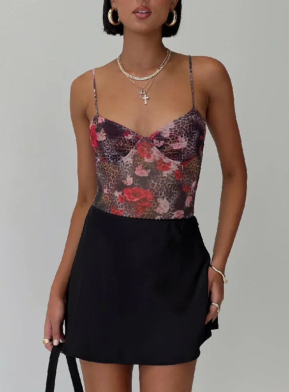 Crop Bodysuits to Pair with High - Waisted BottomsDahna Bodysuit Multi