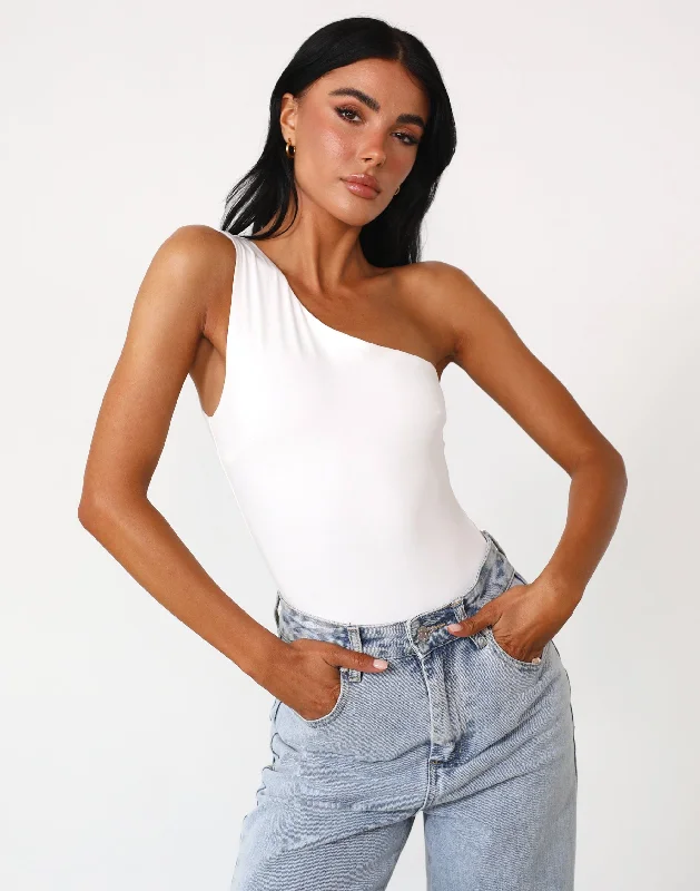 Mesh Bodysuits for a Bold and Edgy Fashion StatementLights Out Bodysuit (White)