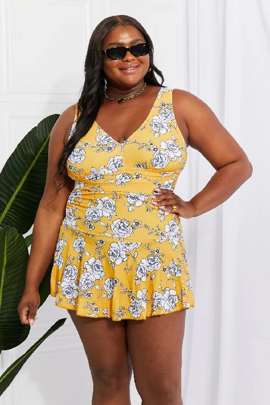 Plus Size Women's Button - Down One - Pieces in Light Blue for a Casual and Comfortable Day OutMarina West Swim Full Size Clear Waters Swim Dress in Mustard Plus Size Women's Button - Down One - Pieces in Light Blue for a Casual and Comfortable Day OutMarina West Swim Full Size Clear Waters Swim Dress in Mustard