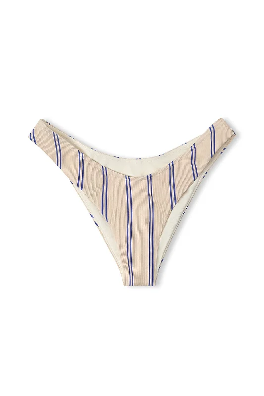 Sustainable bikini made from recycled materials for eco - conscious beachgoersMarine Twin Stripe Rib Curve Brief Sustainable bikini made from recycled materials for eco - conscious beachgoersMarine Twin Stripe Rib Curve Brief