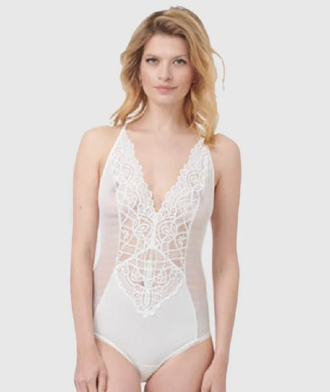 Lace Bodysuits for a Sexy and Elegant Bedroom LookOh!Zuza Lace Bodysuit - Ivory