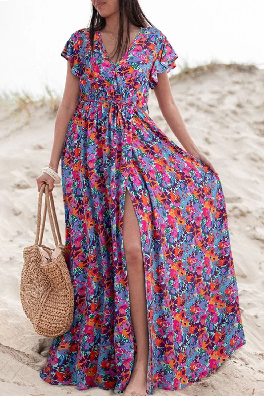 Maxi dresses with off - the - shoulder styles for a romantic and breezy look Maxi dresses with off - the - shoulder styles for a romantic and breezy look Slit Printed Cap Sleeve Maxi Dress Maxi dresses with off - the - shoulder styles for a romantic and breezy look Maxi dresses with off - the - shoulder styles for a romantic and breezy look Slit Printed Cap Sleeve Maxi Dress