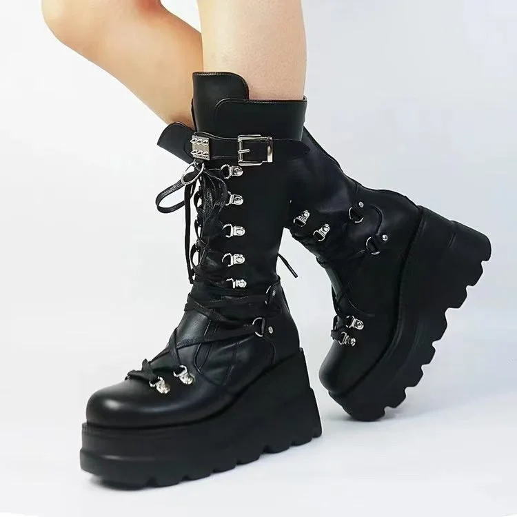 Sheer Bodysuits for a Seductive and Alluring OutfitPU Leather Lace Up Wedge Boots