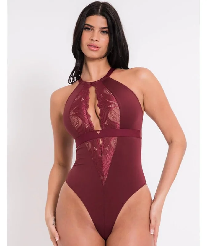 Button - Front Bodysuits with a Classic and Timeless AppealScantilly Indulgence Stretch Lace Bodysuit - Oxblood Red Button - Front Bodysuits with a Classic and Timeless AppealScantilly Indulgence Stretch Lace Bodysuit - Oxblood Red