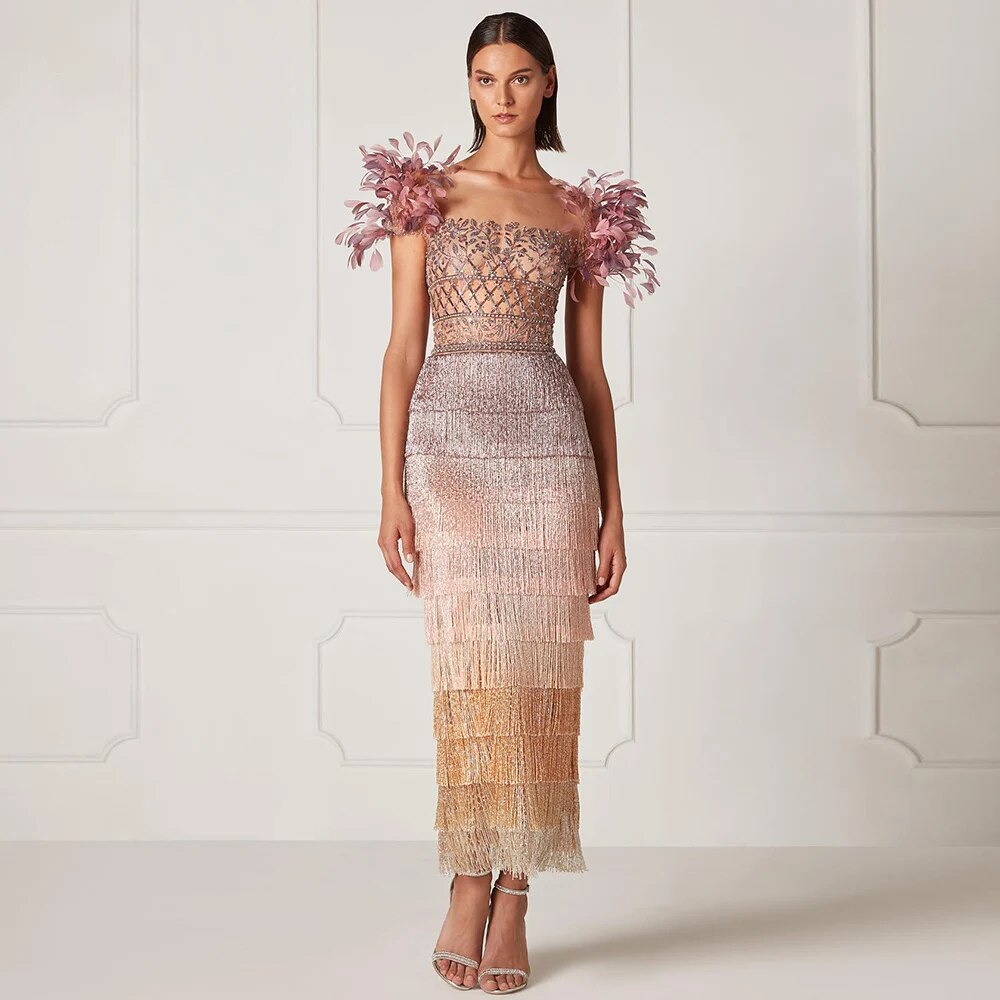 Satin maxi dresses with a high - low hem for a modern twist Satin maxi dresses with a high - low hem for a modern twist Luxury Gradient Tassels Maxi Dress with Feather Sleeves Satin maxi dresses with a high - low hem for a modern twist Satin maxi dresses with a high - low hem for a modern twist Luxury Gradient Tassels Maxi Dress with Feather Sleeves