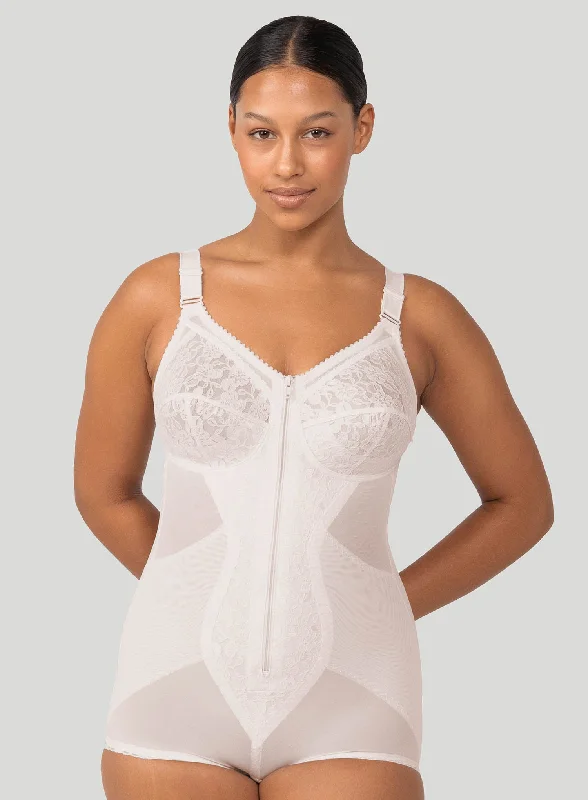 Button - Front Bodysuits with a Classic and Timeless AppealTriumph: Poesie Bodysuit With Zip Fresh Powder Button - Front Bodysuits with a Classic and Timeless AppealTriumph: Poesie Bodysuit With Zip Fresh Powder