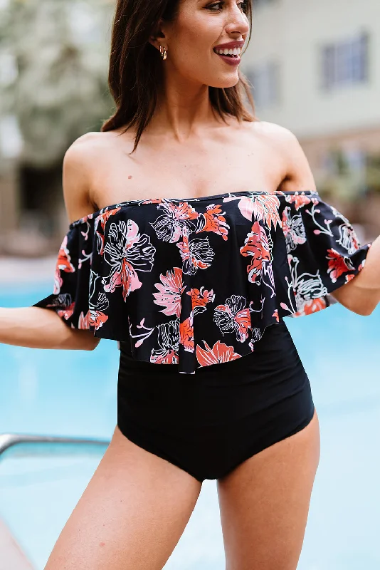 Women's Sequined Mini One - Pieces in Gold for a Glamorous New Year's Eve PartyTwo-Tone Off-Shoulder One-Piece Swimsuit Women's Sequined Mini One - Pieces in Gold for a Glamorous New Year's Eve PartyTwo-Tone Off-Shoulder One-Piece Swimsuit