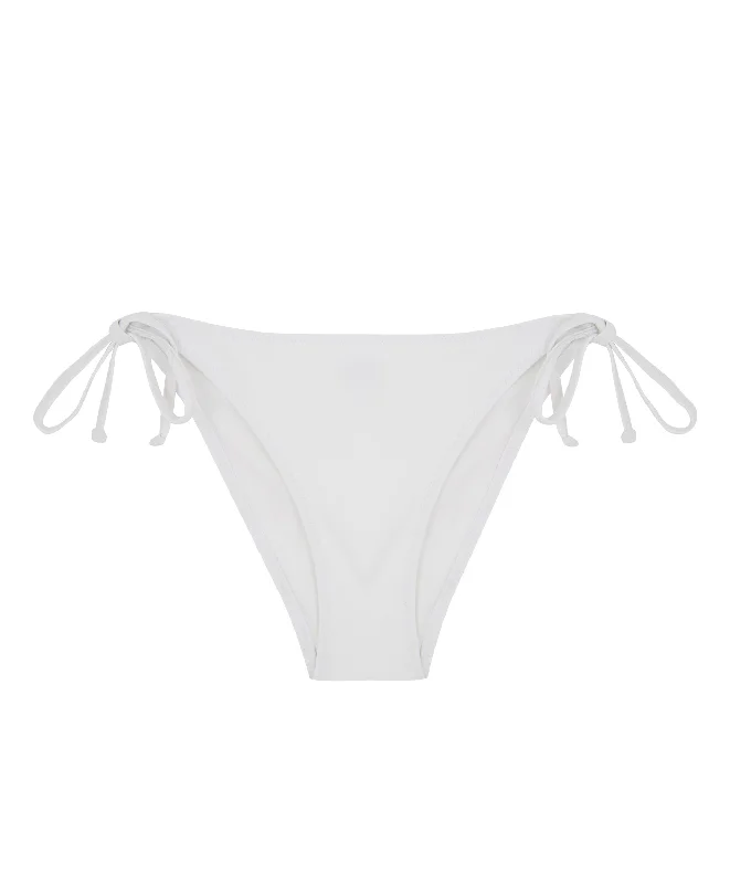 Lace - trimmed bikini for an elegant and romantic touchstring bikini bottom