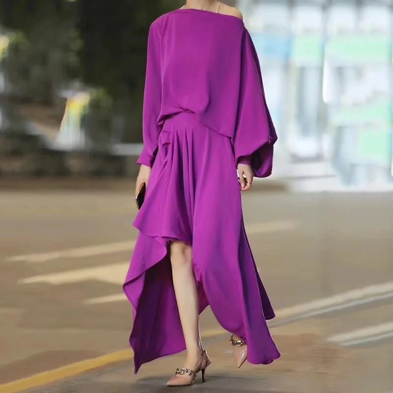 Maxi dresses with balloon sleeves for a vintage - inspired style Maxi dresses with balloon sleeves for a vintage - inspired style Asymmetrical Slash Neck Lantern Sleeve Maxi Dress Maxi dresses with balloon sleeves for a vintage - inspired style Maxi dresses with balloon sleeves for a vintage - inspired style Asymmetrical Slash Neck Lantern Sleeve Maxi Dress